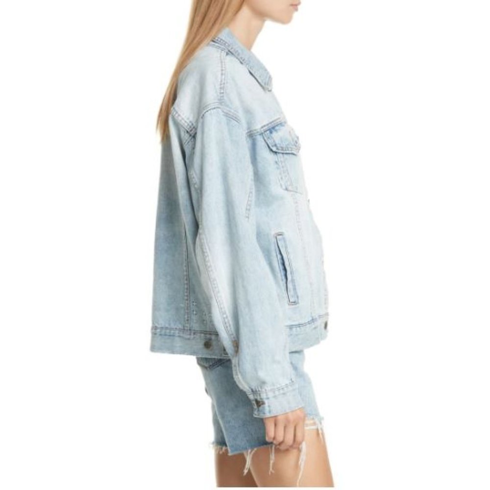 KSUBI Oversized Karma denim Jean Jacket Faded Wash - Picture 3 of 13
